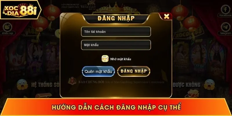 Đăng nhập Xocdia88 theo hướng dẫn